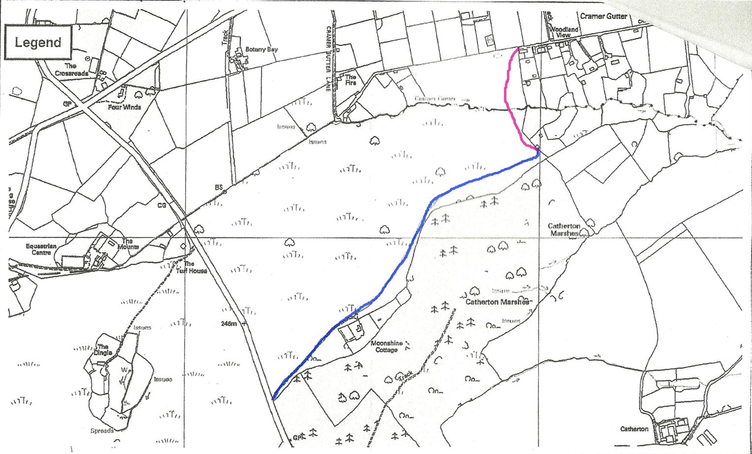 Map of the routes walked over the last 15 years
