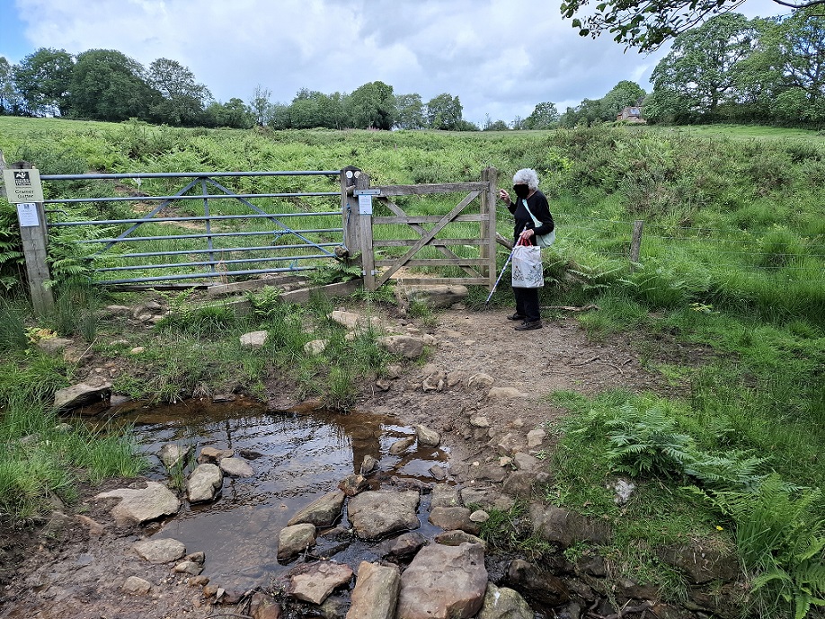 Judith holding on to the gate for support 9th June 2026